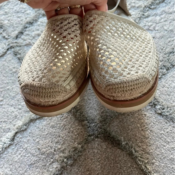 Vince Camuto Binettie Platform Espadrille cream ankle strap 10 - Picture 7 of 10